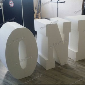 one lettres ensemble de 3 lettres geantes en polystyrene etsy