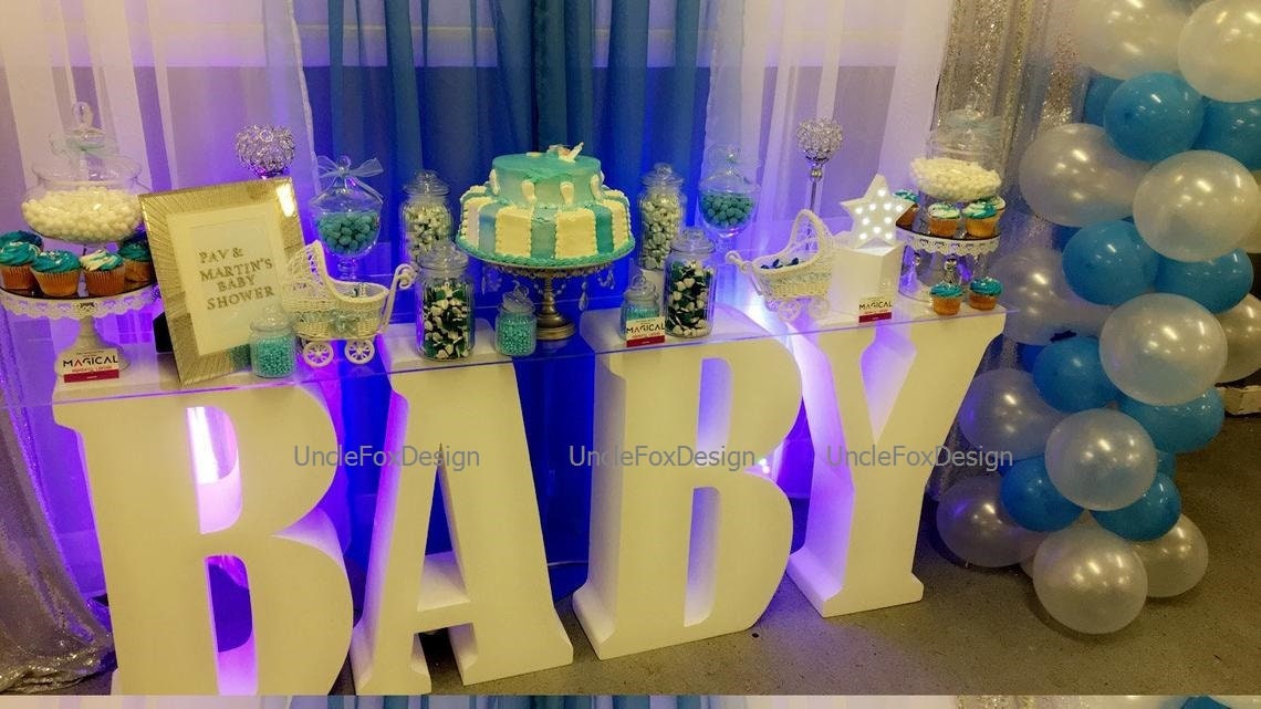 BABY letters Baby shower letters Baby party centerpieces 30 Etsy