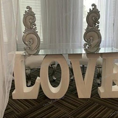LOVE Letters Set of 4 Giant Styrofoam Letter Table Base Etsy