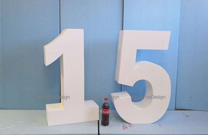 Set of 2 Numbers Styrofoam Numbers 15 Numbers Giant Numbers 30 Etsy