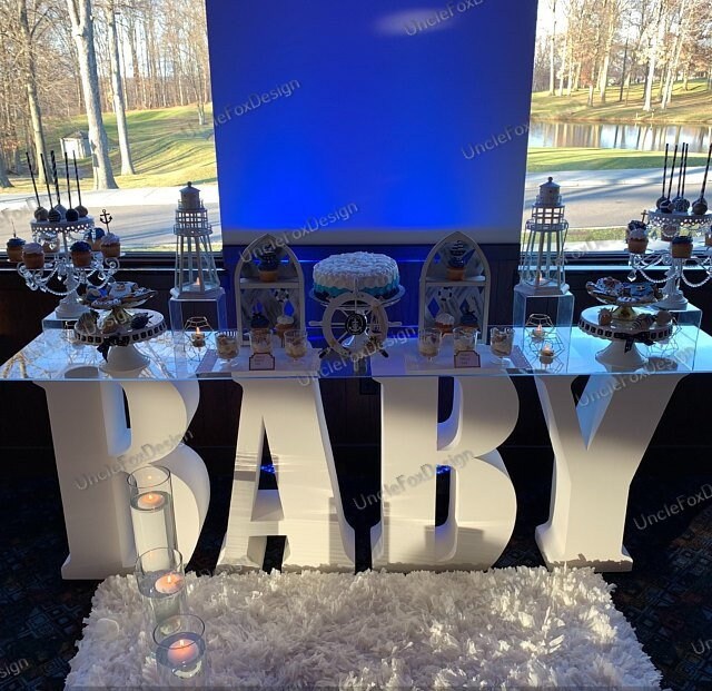 Set of 4 Giant Foam Letters BABY Letters Baby Shower Letters Etsy