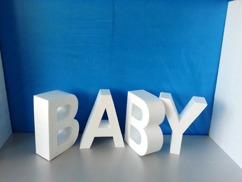 BABY letters 3D Baby shower letters Baby party centerpieces Etsy