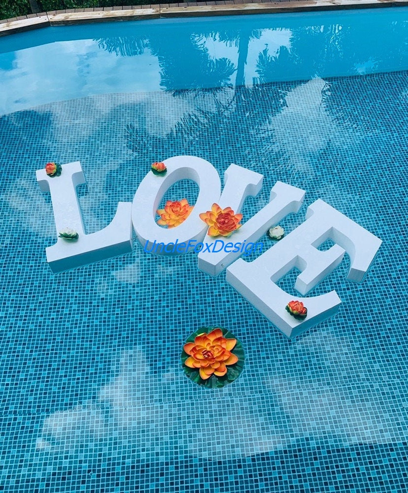 Pool letters 3D letters Floating letters Big foam letter Etsy