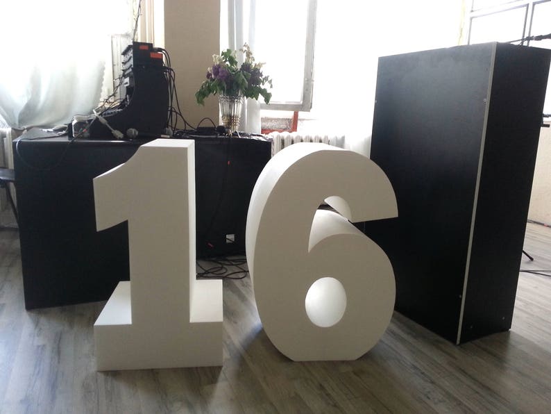 Giant numbers 30 inch 3D number Large free standing letters Etsy
