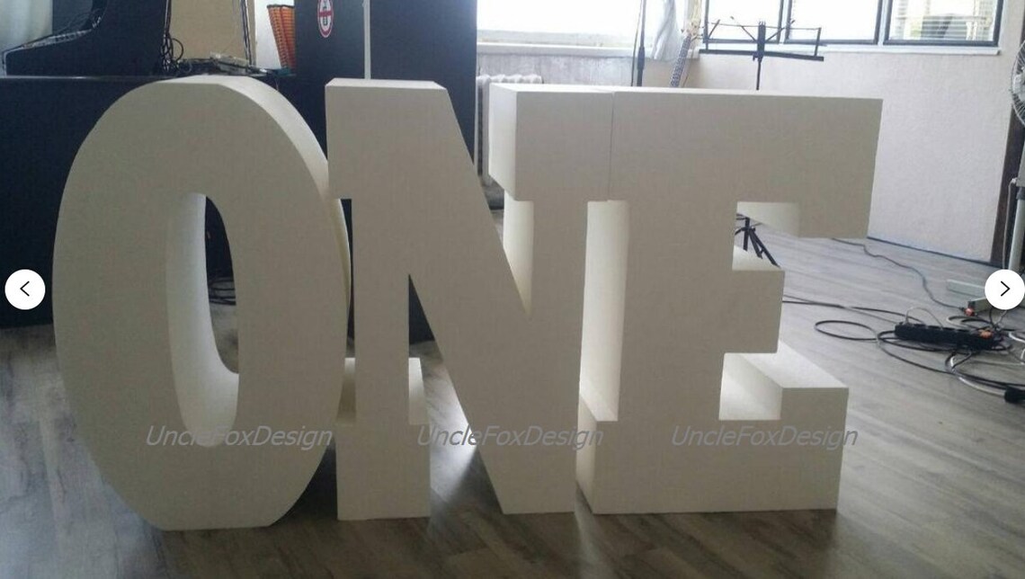 ONE Letters Set of 3 Giant Styrofoam Letter Table Base Letters Etsy