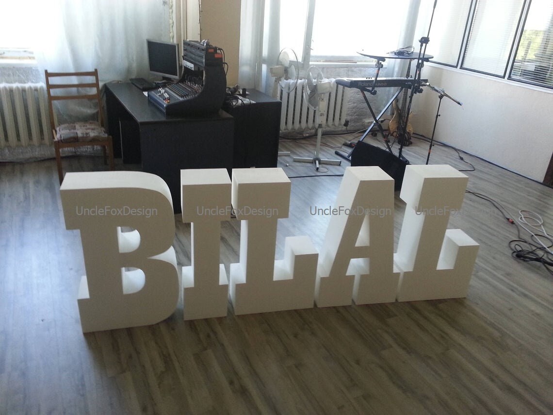 Styrofoam letters Giant letters 30 inches Large free standing Etsy