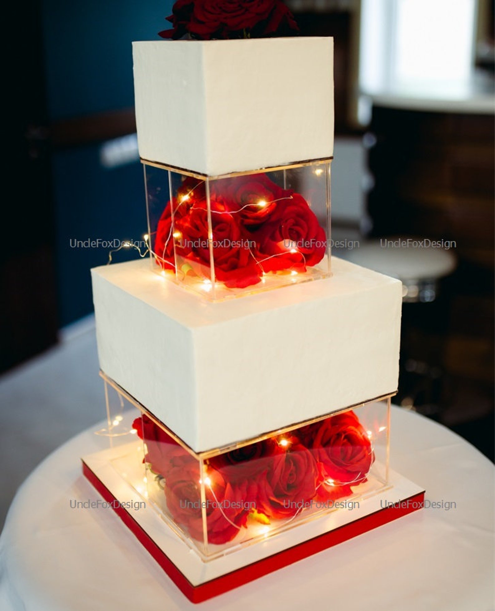 2er Set Acryl Tortenständer Hochzeit Tortenheber Clear Cake Etsy