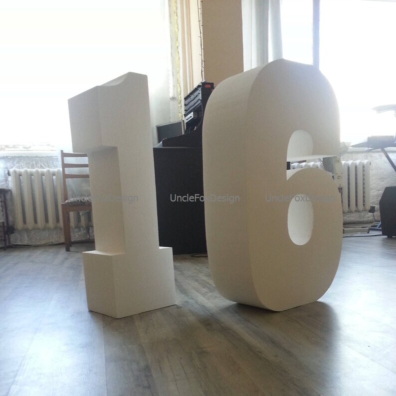 Styrofoam Numbers 16 Numbers Set of 2 Numbers Giant Numbers 30 Etsy