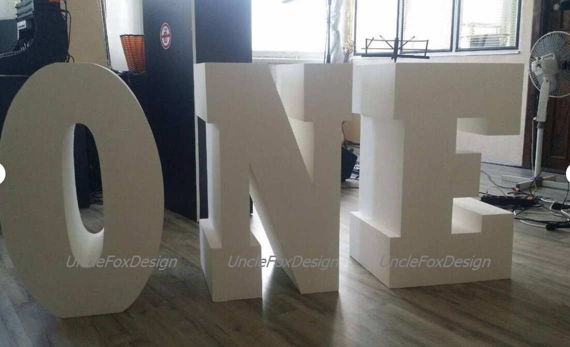 ONE Letters Set of 3 Giant Styrofoam Letter Table Base Letters Etsy