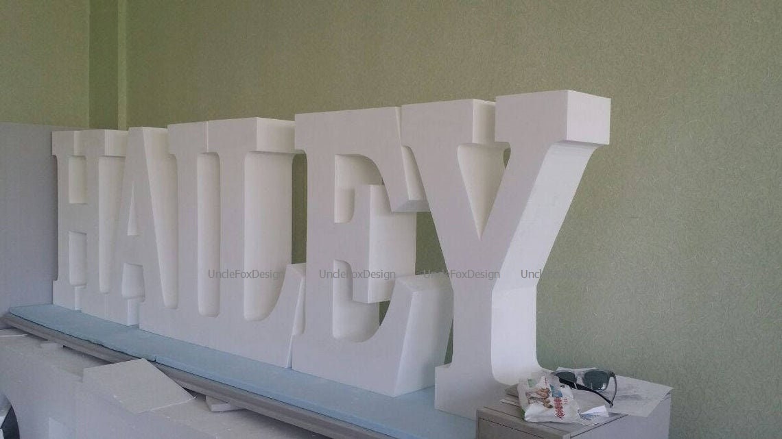 Styrofoam letters Monogram letters Giant letters 30 inches 3D Etsy