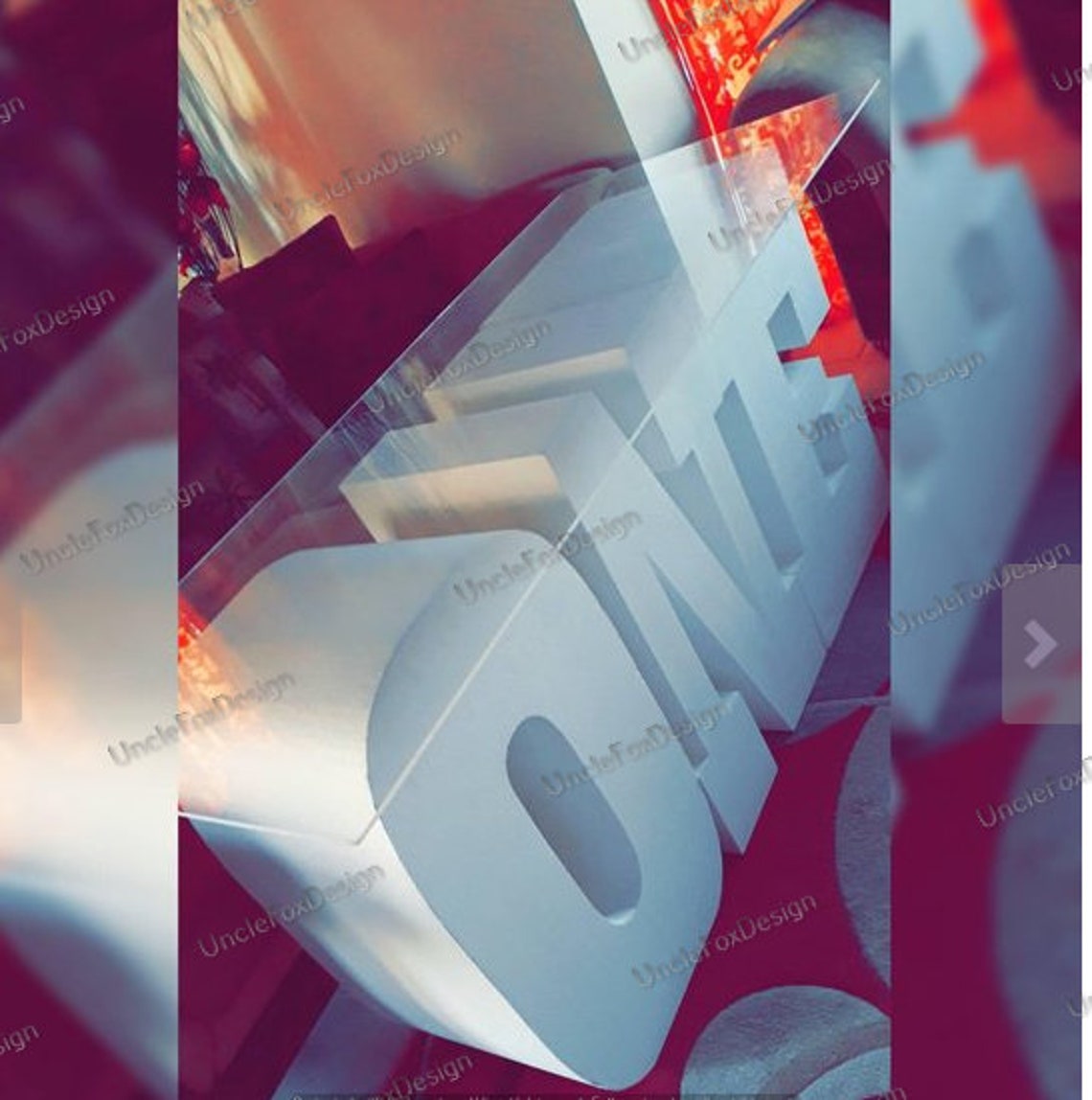 Free Shipping ONE Letters Table Base Letters 3D Baby Shower Etsy