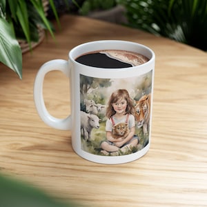 JW Theme Ceramic Mug, Future Paradise Blessings Coffee Cup, , Jehovah&#39;s Witness Present, Bible Study Drinkware,
