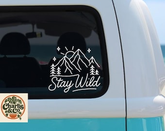 Mountain Vinyl Decal, Mountain Sticker, Adventure Car Decal, Outdoor Lover Sticker, Hiking Decal, Camping Sticker,Nature Lover Gift