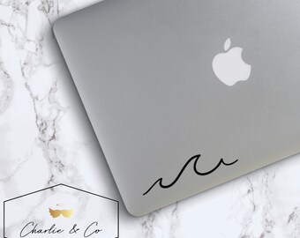 beach wave decal, beach wave sticker, beach wave laptop sticker, beach wave laptop deal, laptop sticker, vinyl decal, macbook sticker