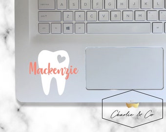 Tooth Decal, Dental Hygienist decal,Dental assistant decal, Laptop stickers, Vinyl decal, car decal, laptop decal, tumbler, vinyl sticker