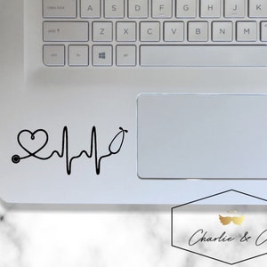 Nurse decal, paramedic decal, nurse gift, heartbeat decal, stethoscope decal, laptop sticker, car decal, vinyl decal, decals, laptop decal