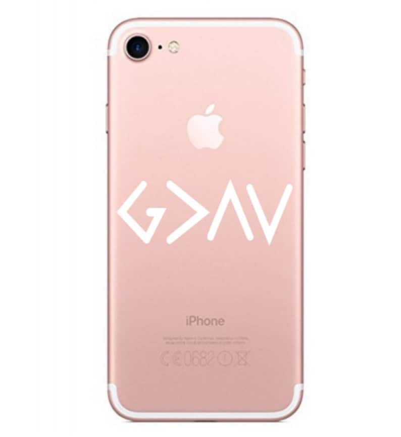 God is greater than highs and lows, laptop stickers, vinyl decal, decals, car decal, decal, laptop decal, tumbler, MacBook decal image 2