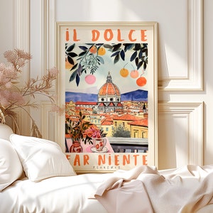 フィレンツェ イタリア アート プリント: 「Il Dolce Far Niente」イタリア語の引用