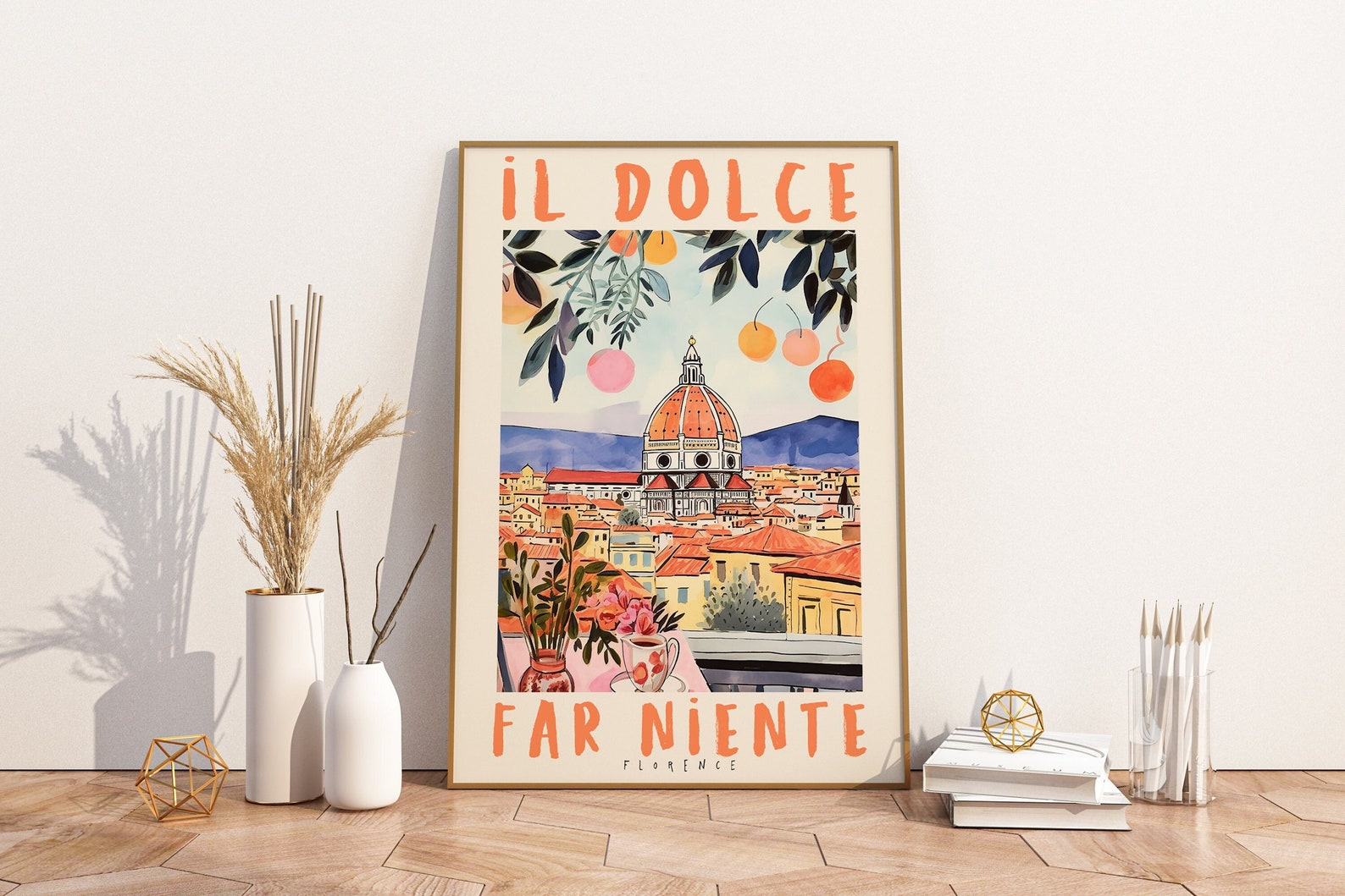 Il Dolce Far Niente Florence, Italy Printable DIGITAL Art, Italian