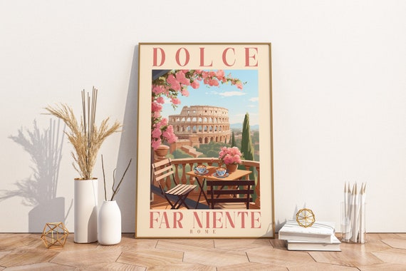 Rome Colosseum Art Print: Dolce Far Niente Italy (Digital Download)