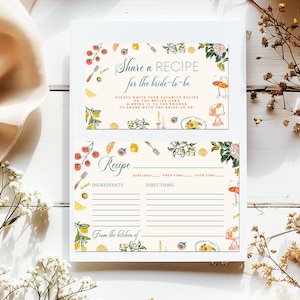 Digital Printable Recipe Card, Italian Theme Pizza and Spritz Bridal Shower Recipe Card, Italy Oranges, Italy Food Recipe, Painted Recipe