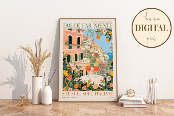 Dolce Far Niente Print: Italian Spritz, Positano Art (Digital Download)