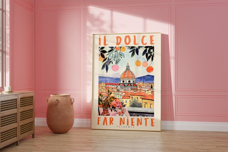 Il Dolce Far Niente Florence Italy Printable DIGITAL Art - Etsy