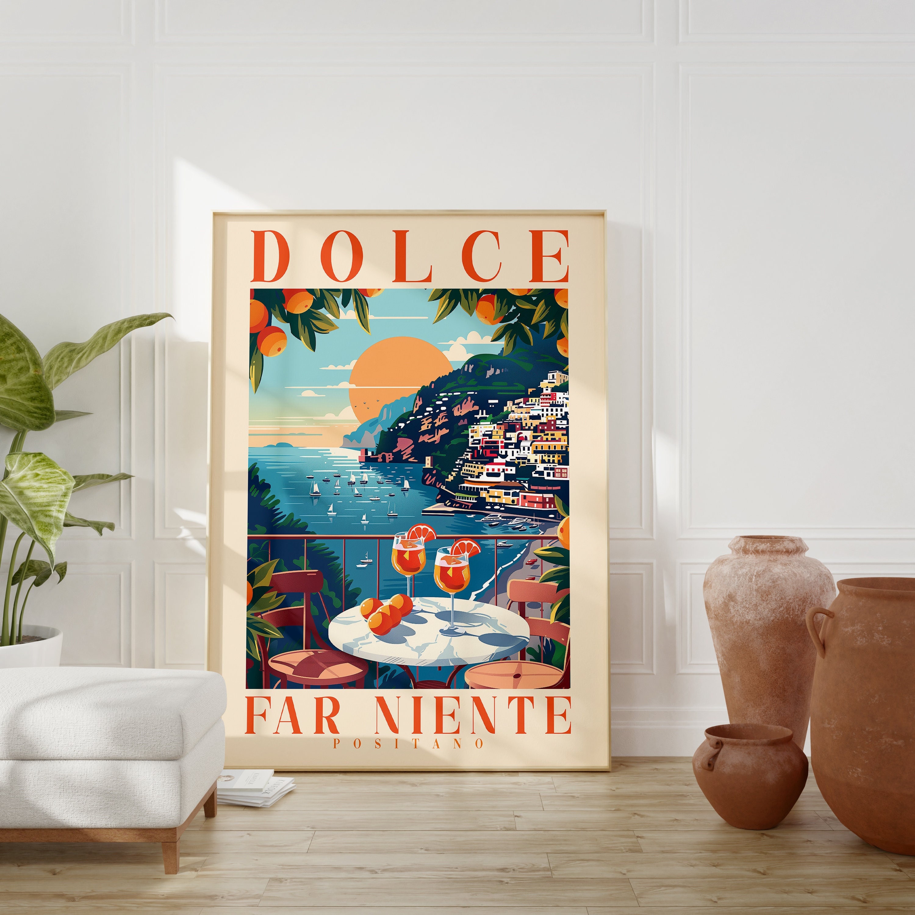 Positano Italy Art Print: Dolce Far Niente, Amalfi Coast - Etsy