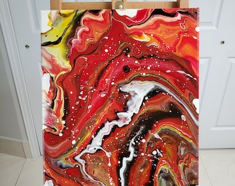 Pintura abstrata vermelha