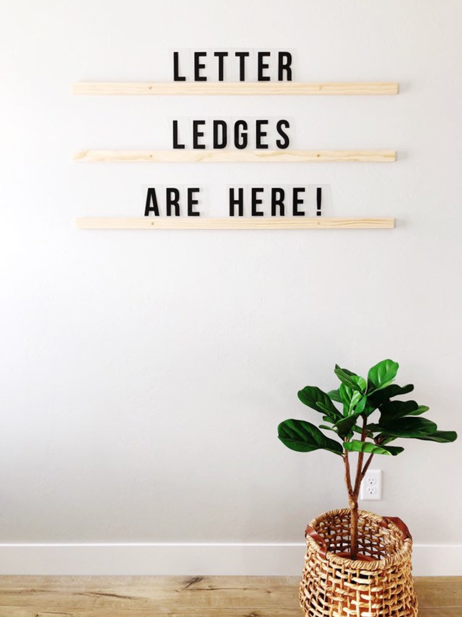 Letter Ledges Choose Black or White Letters Letter Board Etsy