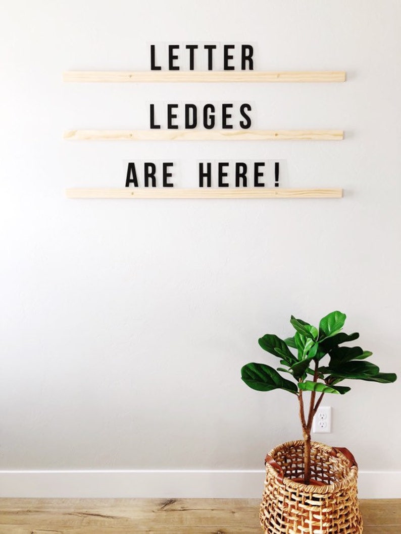 Letter Ledges Choose Black or White Letters Letter Board Marquee Wood Gram Statement Shelves Word Wall FREE SHIPPING in 2-4 bus days image 7