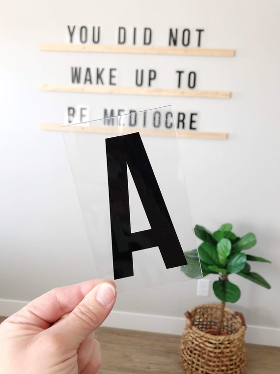 Set of 3 330 Black White Marque Letters Included *PINE* 24/" Letter Ledges