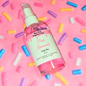Pink Lemonade Body Mist, Perfume, Body Spray, Body Splash, Fragrance Mist