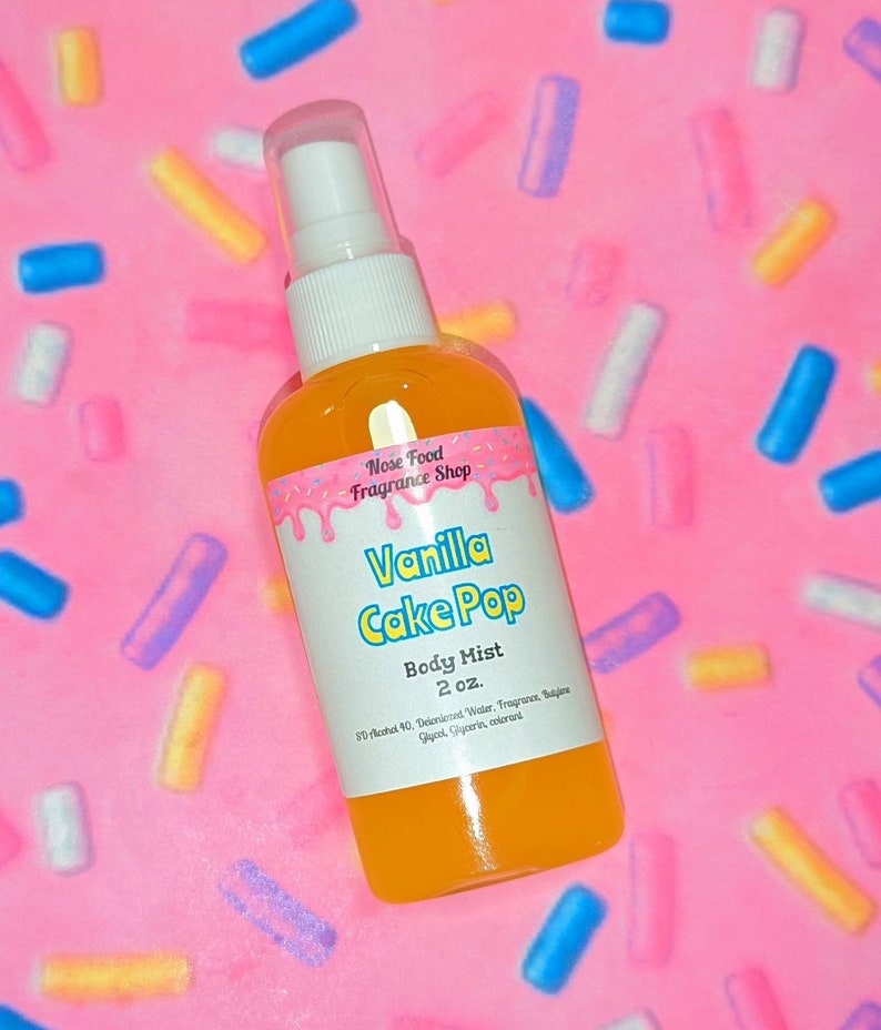 Vanilla Cake Pop Body Mist Body Spray Fragrance Mist Body Etsy