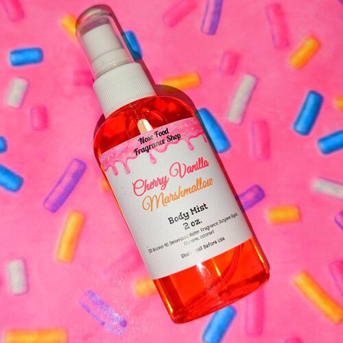 Cherry Vanilla Marshmallow Body Mist Body Splash Body Spray Etsy