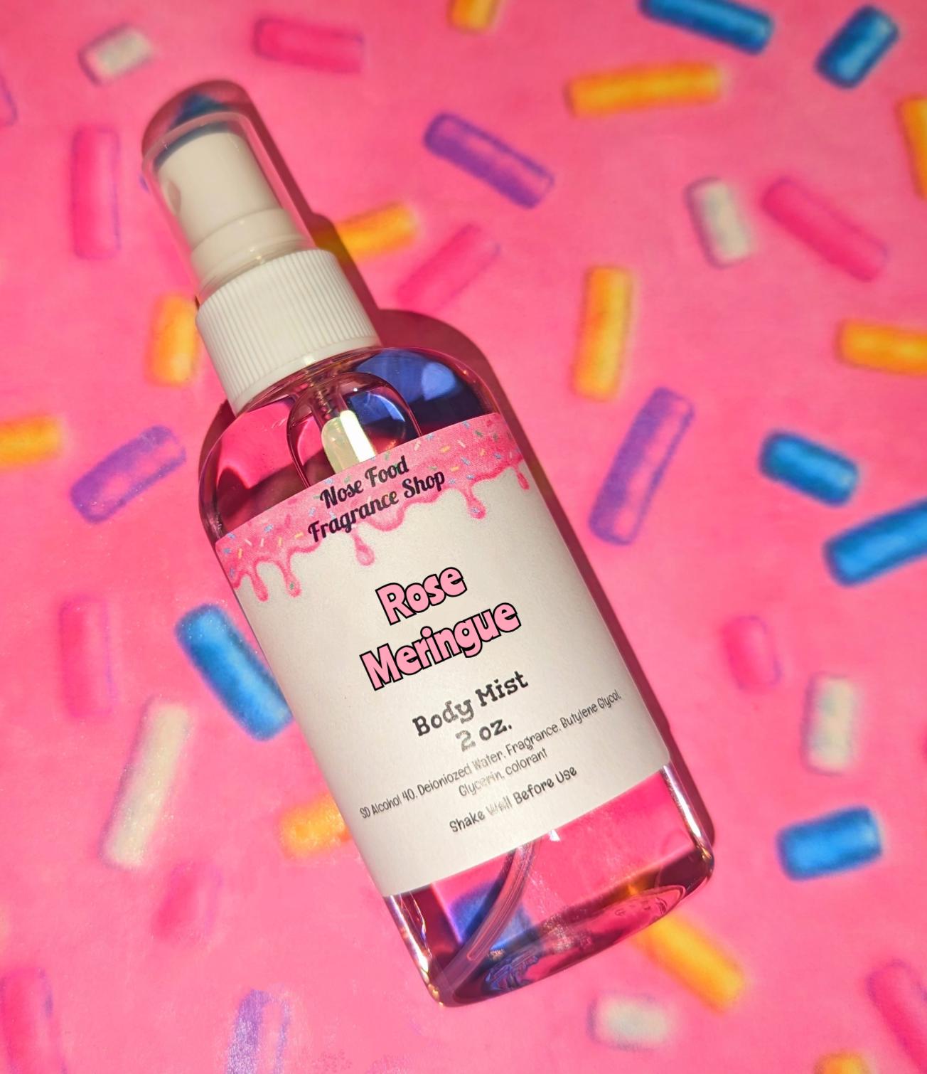 Rose Meringue Body Mist, Body Splash, Body Spray, Fragrance Mist