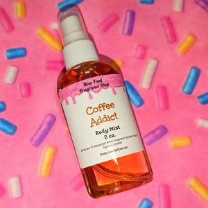 Coffee Addict Body Mist, Body Splash, Body Spray, Fragrance Mist, Perfume, Nose Food, Limited Edition, Strong Coffee, Coffee, Coffee Scented