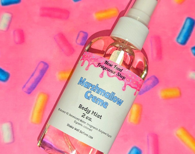 Marshmallow Creme Body Mist, Body Splash, Body Spray, Fragrance Mist