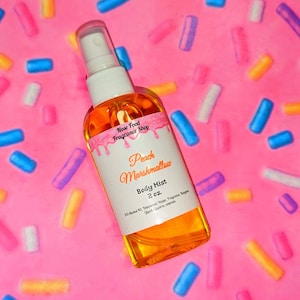 Peach Marshmallow Body Mist, Body Splash, Body Spray, Fragrance Mist, Perfume, Peach Marshmallow, Peach, Marshmallow, Nose Food