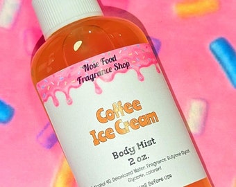 Bruma corporal de helado de café, salpicadura corporal, espray corporal, bruma aromática, perfume, aromaterapia, edición limitada, bruma corporal, helado de café