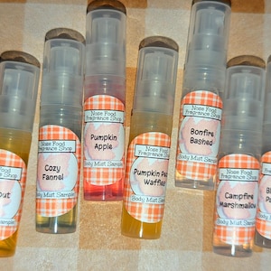 Fall Fragrances Sample Size Mists, Sample Size, 2 ml, Pumpkin, Apple, Body Mist, Parfum, Mini, Pancake, Blueberry, Waffel, Marshmallow