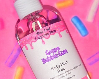 Bruma corporal de chicle de uva, spray corporal, bruma aromática, perfume, aromaterapia, edición limitada, bruma corporal