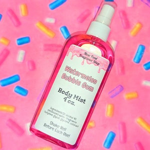 Watermelon Bubble Gum Body Mist, perfume, body spray, body splash, fragrance mist, watermelon, bubble gum