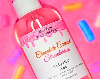 Bruma corporal de fresas cubiertas de chocolate, spray corporal, bruma aromática, perfume, aromaterapia, edición limitada, bruma corporal