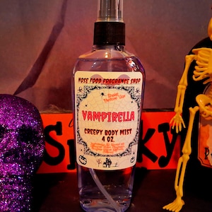 Vampirella Creepy Body Mist, perfume, body spray, body splash, fragrance mist, Halloween, Black Raspberry, Vanilla
