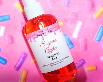 Sugared Apples Body Mist, Body Splash, Body Spray, Fragrance Mist, Perfume, Nose Food, Limited Edition, Apple, Body Mist, Sweet Apple