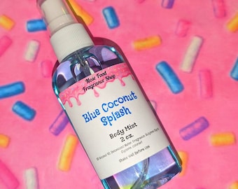 Bruma corporal Blue Coconut Splash, spray corporal, bruma perfumada, perfume, aroma, bruma corporal, coco azul