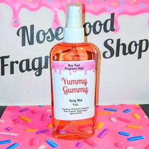 Yummy Gummy body mist, gummy bear body spray, 90's nostalgia, gift ideas, stocking stuffers, gummy bear body mist, body splash, perfume