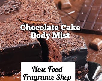 Bruma corporal de pastel de chocolate, perfume, espray corporal, splash corporal, bruma aromática, Nose Food, Chocolate, con aroma a chocolate