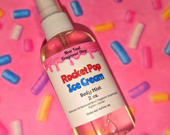 Bruma corporal con helado Rocket Pop, spray corporal, spray corporal, bruma aromática, perfume, aromaterapia, edición limitada, helado, paleta, granizado